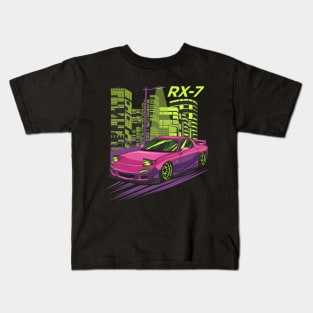 Mazda RX-7 (Magenta) Kids T-Shirt